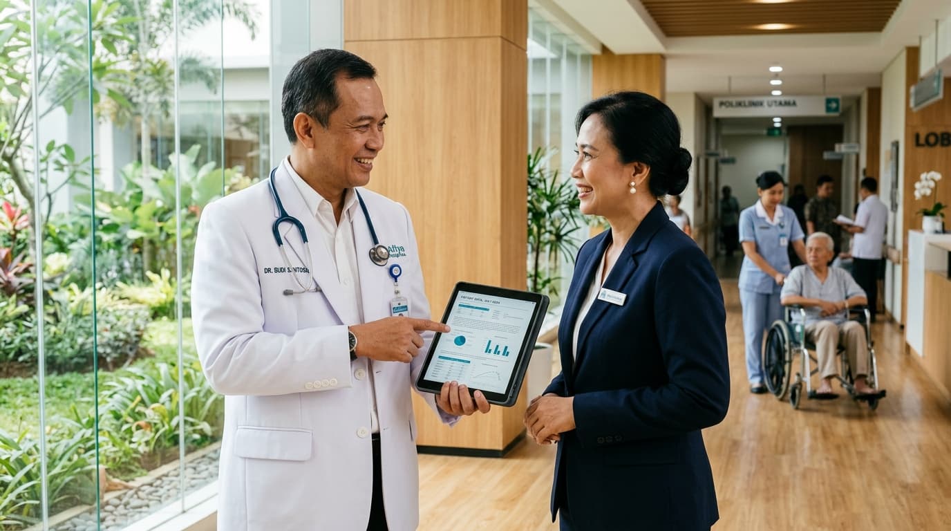 Dokter Spesialis Menggunakan Medixo Smart EMR di Tablet iPad